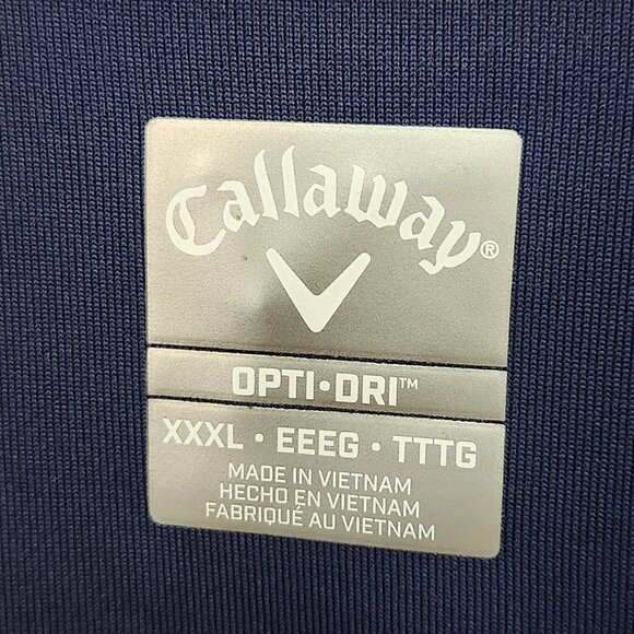 Callaway Women's Opti-Dri Short Sleeve Golf Polo Shirt ~ Navy Blue ~ Size XL ~ - Picture 3 of 3